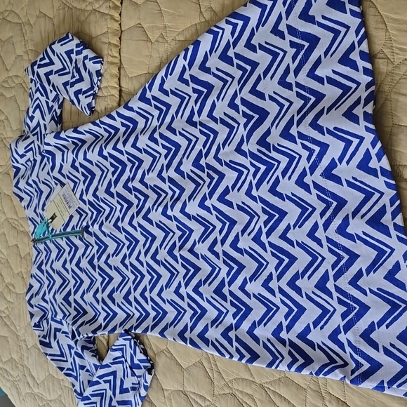 Hatley Blue Crush Cevron Dress - Picture 10 of 14